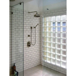 LADRILLO VIDRIO INCOLORO 19X19X8  BASTON CRUZADO FINO -VITROBLOCK-