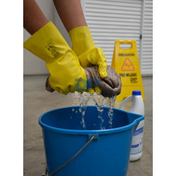 "DE PASCALE" GUANTE LATEX DOMESTICO FLOCADO T: L