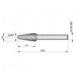LIMA ROTATIVA P842 9.6X6.0mm -DORMER-