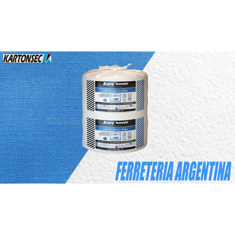 "KARTONSEC" POLYESPUMA AUTOADHESIVA C/ALUM SIMPLE 10mm 1x20m