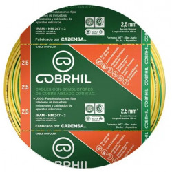 CABLE UNIPOLAR 2.50MM2 - VERDE Y AMARILLO "CADEMSA"