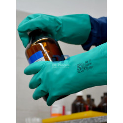 "DE PASCALE" GUANTE ACRILO NITRILO VERDE FLOCADO T7