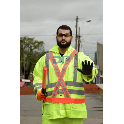 "DE PASCALE" TRAJE FLUOR PREMIUM P/LLUVIA C/REFLEC T: XXL