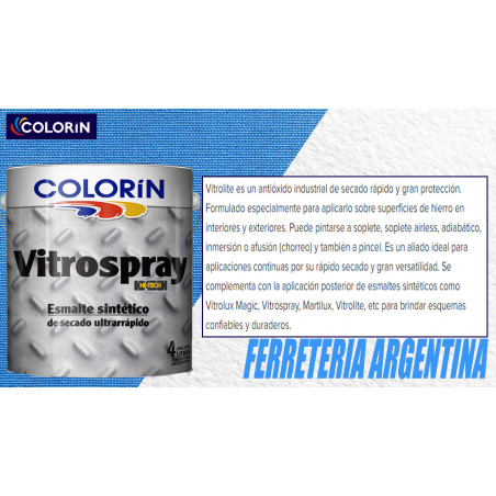 "COLORIN" VITROSPRAY SECADO RAPIDO BERMELLON x 1L