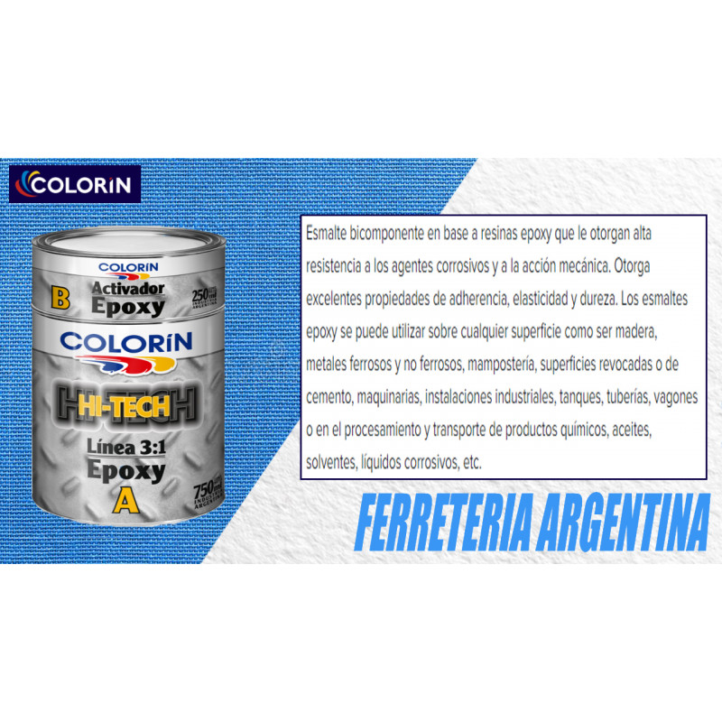 "COLORIN" EPOXY HI TECH NEGRO A+B x 4L