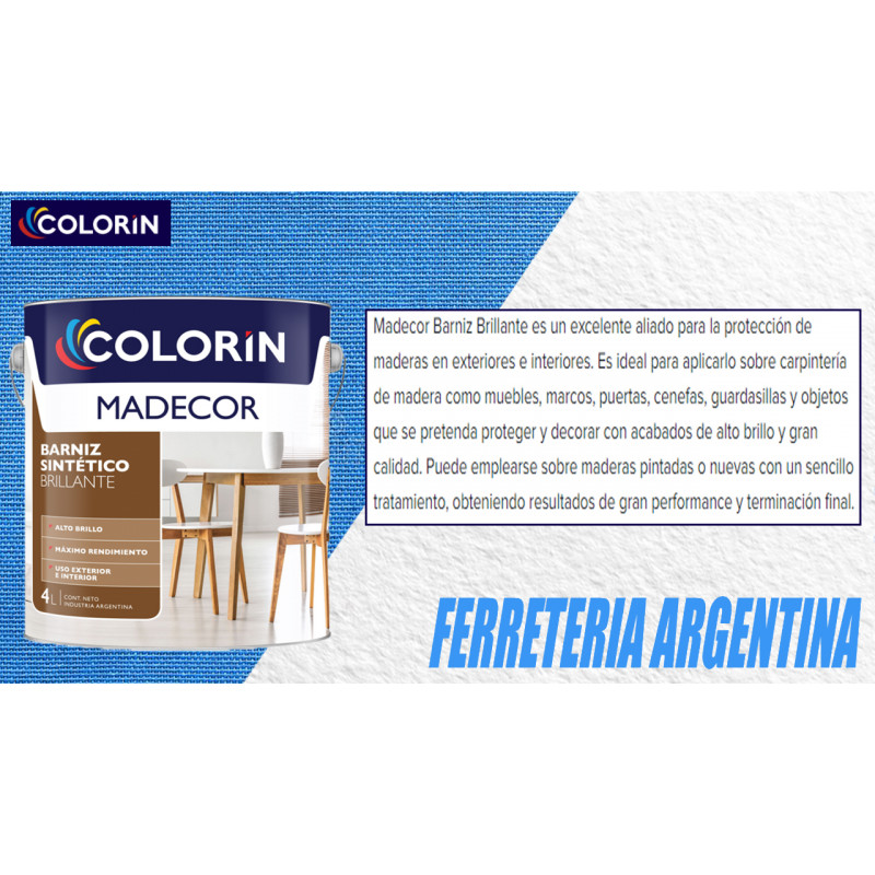 "COLORIN" MADECOR BARNIZ BTE x 1/2L