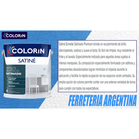 "COLORIN" SATINE ESMALTE NEGRO x 1L