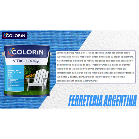 "COLORIN" VITROLUX MAGIC SAT NEGRO x 1L