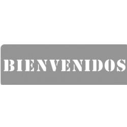 STENCIL CHICO 4.5X24 BIENVENIDOS MOD 718 -EXCELENCIA QUIMICA-
