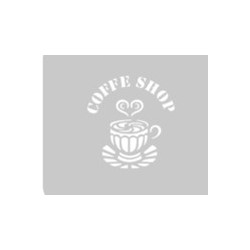 STENCIL CHICO 4.5X24 COFFE CUP MOD 704 -EXCELENCIA QUIMICA-