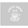 STENCIL CHICO 4.5X24 COFFE CUP MOD 704 -EXCELENCIA QUIMICA-