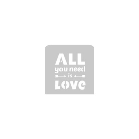 STENCIL CUADRADO "ALL LOVE" 10X10 MOD 819 -EXCELENCIA QUIMICA-