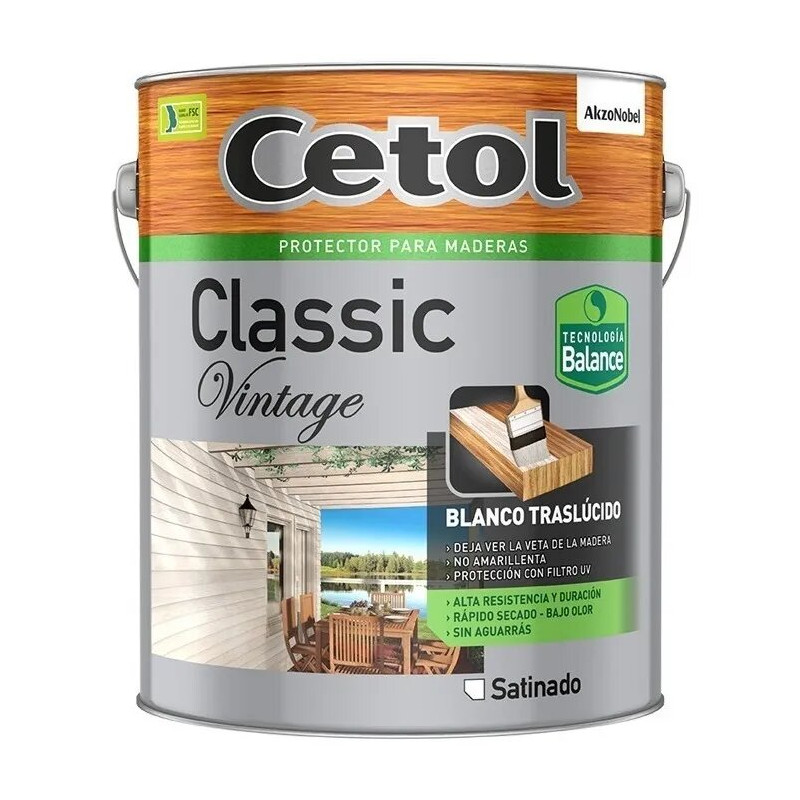 CETOL CLASSIC VINTAGE BLANCO.TRASLUCIDO SATINADO.X1L