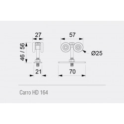 CARRO HD 164 ACERO PARA PORTON CORREDIZO DE 80KG -DUCASSE-