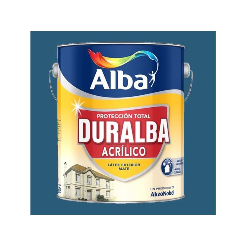 LATEX DURALBA FRENTES Y MUROS AZUL TRAFUL X 1L ALBA