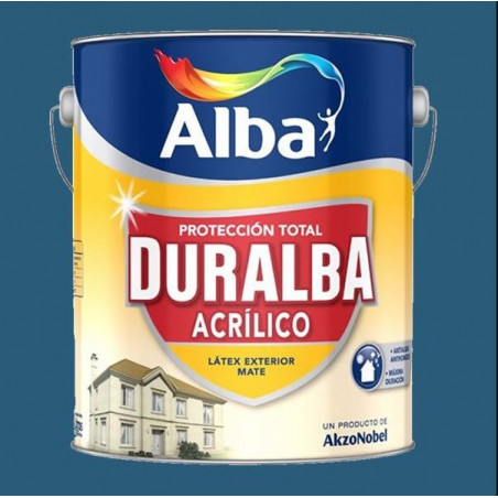 LATEX DURALBA FRENTES Y MUROS AZUL TRAFUL X 1L ALBA