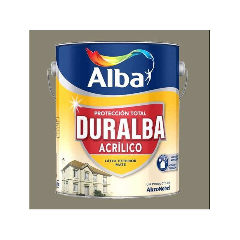 LATEX DURALBA ACRILICO EXTERIOR GRIS CEMENTO X 1 L ALBA