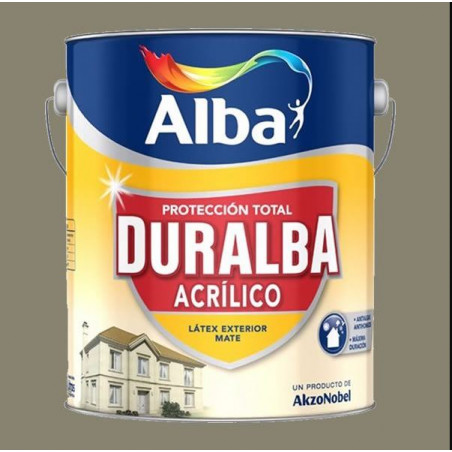 LATEX DURALBA ACRILICO EXTERIOR GRIS CEMENTO X 1 L ALBA