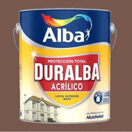 LATEX DURALBA ACRILICO EXTERIOR MARRON X 1 L ALBA