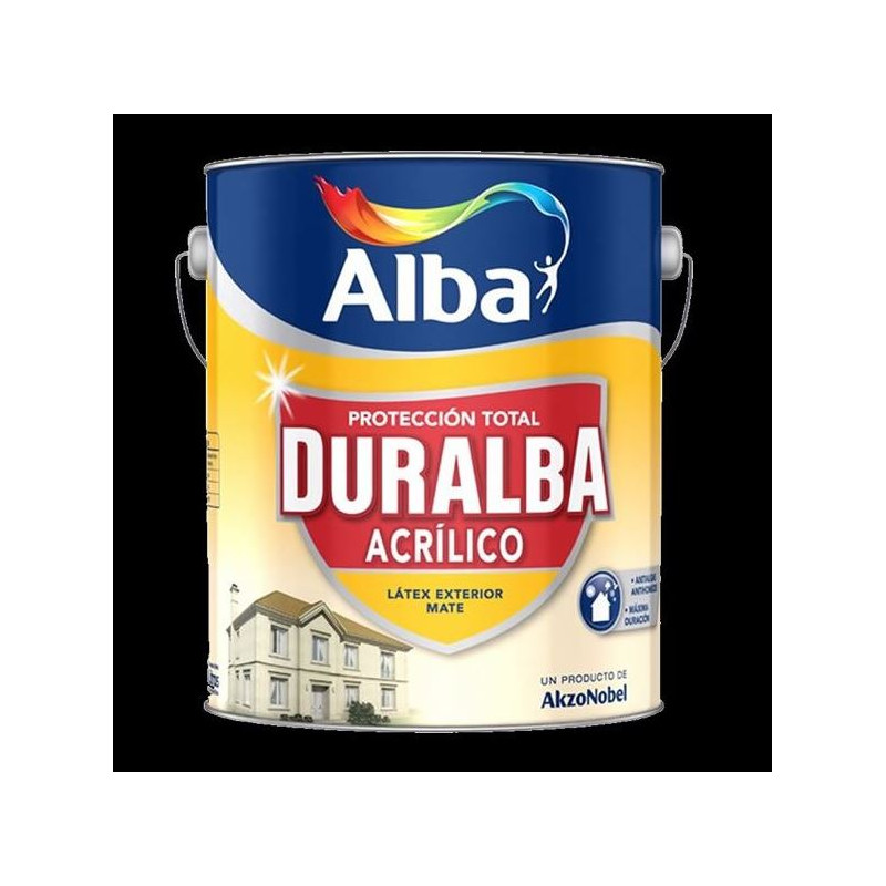 LATEX DURALBA ACRILICO EXTERIOR NEGRO X 1 L ALBA