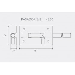 PASADOR 3/8X100mm  -DUCASSE-