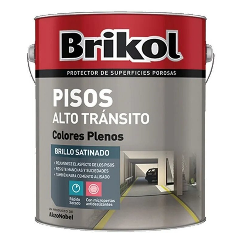 PINTURA ALTO TRANSITO NEGRO X 1LITRO -BRIKOL-