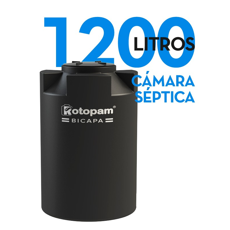 "ROTOPAM" CAMARA SEPTICA 1200LTS (1.10 ø x 1.39)