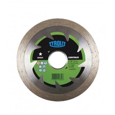 DISCO DIAMANTADO CONTINUO DIAM 110 (4.3") ESPESOR 1.9 -TYROLIT-