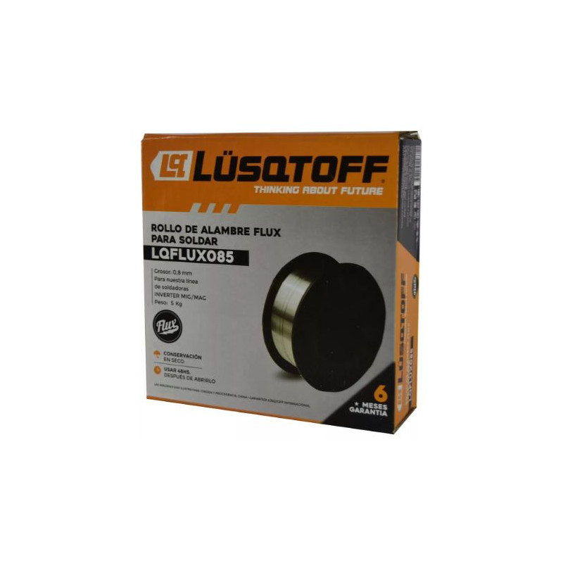 "LUSQTOFF" ALAMBRE FLUX  PARA SOLDAR X5KG 0.8MM