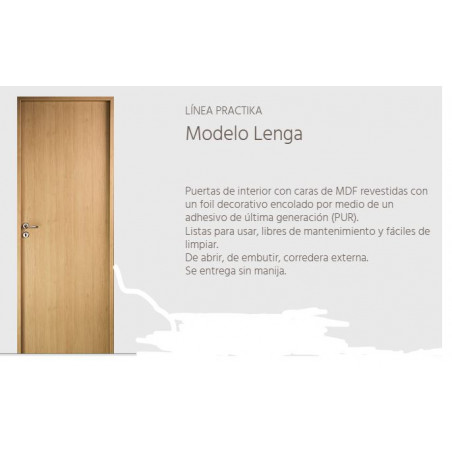 "OBLAK" PUERTA PLACA PRACTIKA LENGA SC MM E 80/10 D