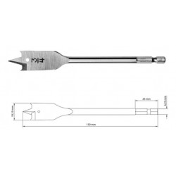 TRAMONTINA MECHA PALETA P/MADERA 3/4 x 150mm Blister