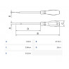 "TRAMONTINA" DESTORNILLADOR PUNTA PLANA 5/16" x 6"