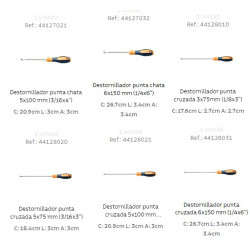 TRAMONTINA JUEGO DESTORNILLADORES x 6 PIEZAS