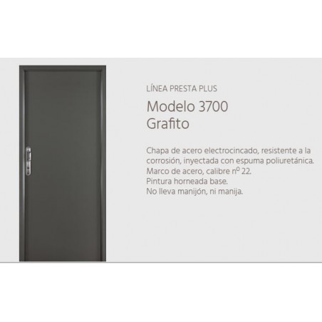 "OBLAK" PUERTA ACERO PRESTA PLUS 3700 GRAF. 80 I