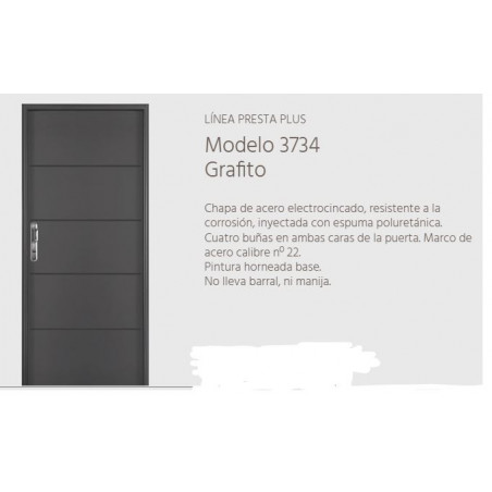 "OBLAK" PUERTA ACERO PRESTA PLUS 3734 GRAF. 80 D