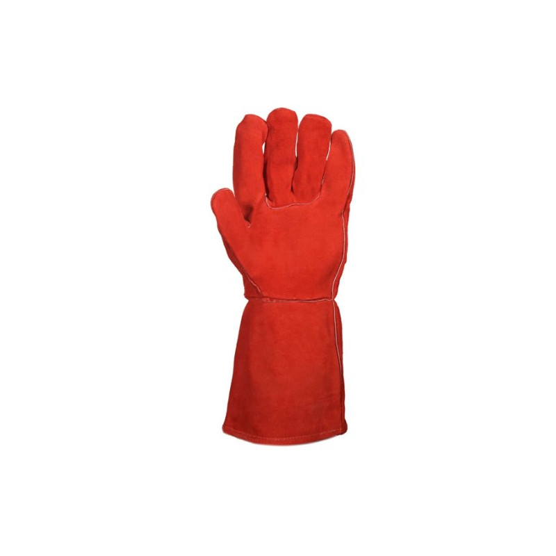 GUANTE AMERICANO P/SOLDADOR ROJO FORRADO T10