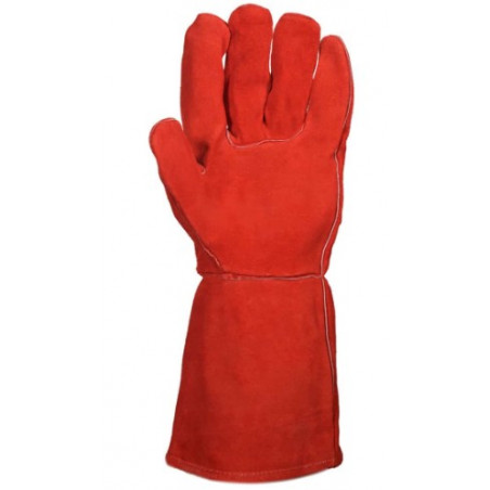 GUANTE AMERICANO P/SOLDADOR ROJO FORRADO T10