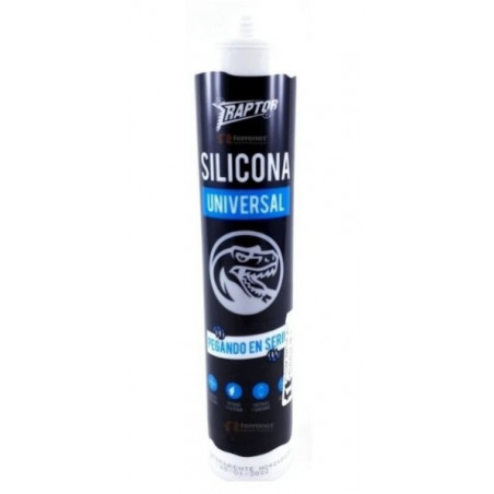 SILICONA ACETICA UNIVERSAL RAPTOR 280cc TRANSPARENTE