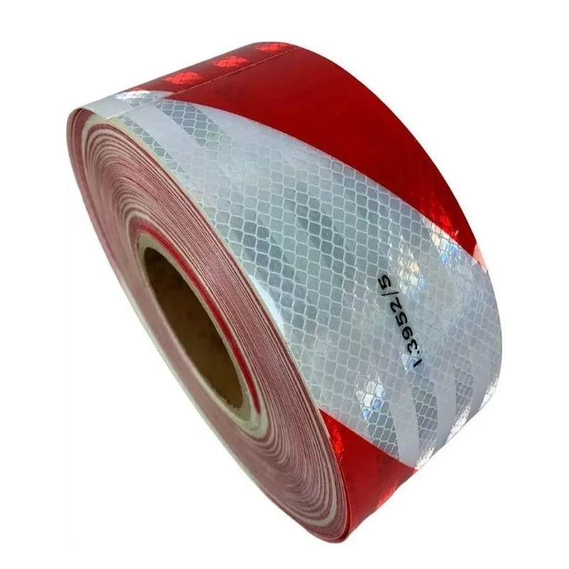 "3M" BANDA REFLECTIVA 0.075 x mt - ROJA/BLANCA