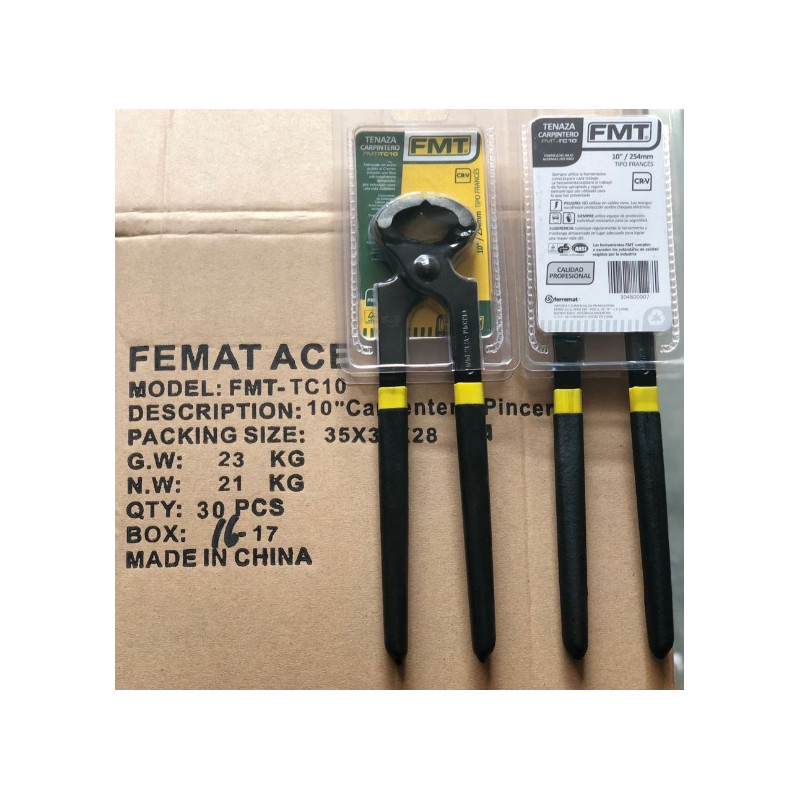 "FMT" TENAZA TC10 CARPINTERO 10"