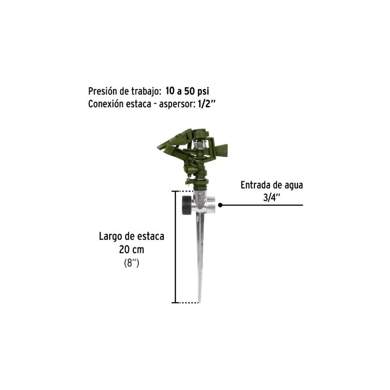 "LUSQTOFF" ASPERSOR PLAST 2VIA ESTACA ME