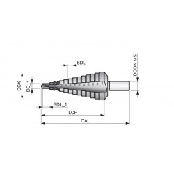 MECHA ESCALONADA 4.00mm - 12.00mm  "DORMER"