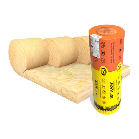 Lana de vidrio ISOVER Acustiver R400 100mm 0,40cm x 7,5mts. (3m2)
