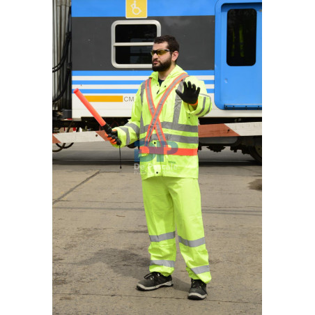 "DE PASCALE" TRAJE FLUOR PREMIUM P/LLUVIA C/REFLEC T: L