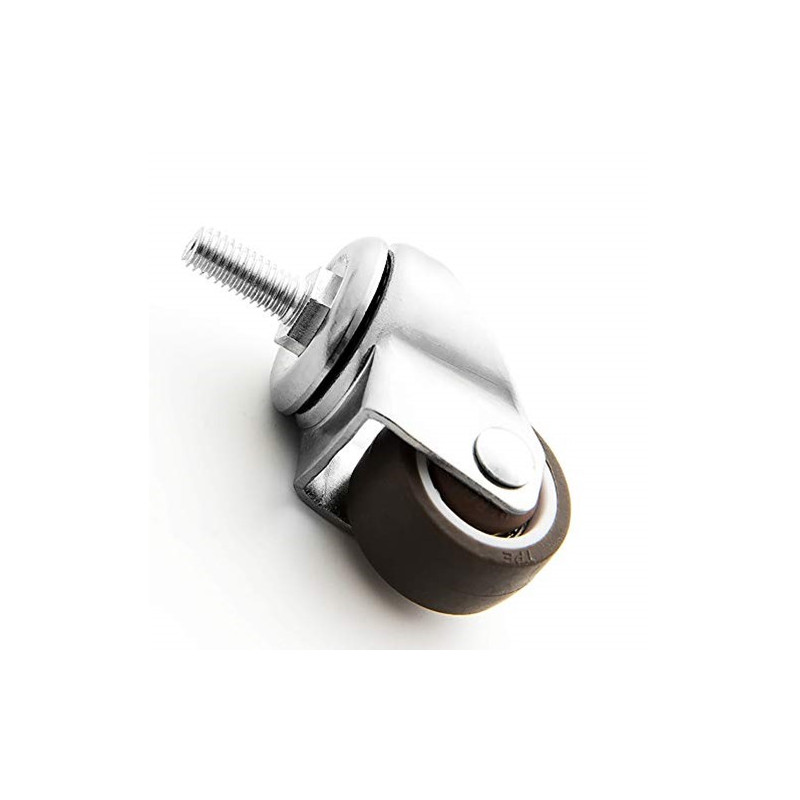 RUEDA DE GOMA DURA BASE GIRATORIA c/ BULON 63x28 mm 35 kg  "FMT"