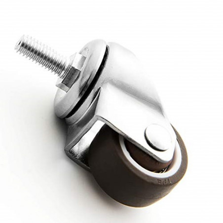 RUEDA DE GOMA DURA BASE GIRATORIA c/ BULON 63x28 mm 35 kg  "FMT"