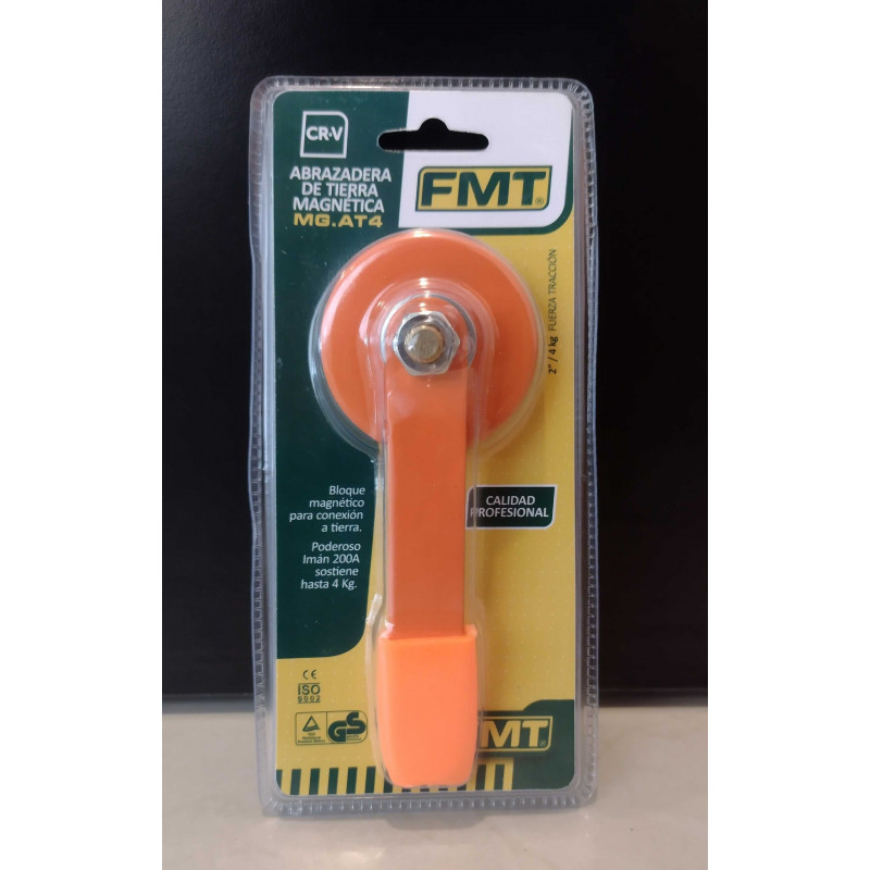 "FMT" ABRAZADERA DE TIERRA MAGNETICA FUERZA 4 kgs 200A