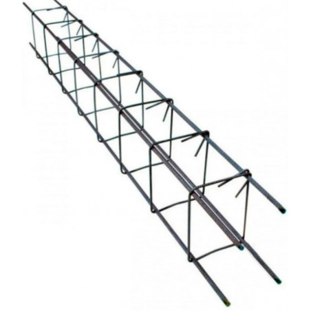 COLUMNA ARMADA 8mm. 12X12cm. 3 metros. Estribo 5mm c/20cm ACINDAR