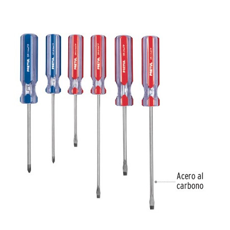 "LUSQTOFF" JGO DESTORNILLADORES PVC TRUPER X6