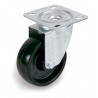RUEDA DE GOMA DURA BASE CUADRADA GIRATORIA 50x22 mm 30 kgs  "FMT"